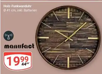 Globus Manufact holz-funkwanduhr Angebot