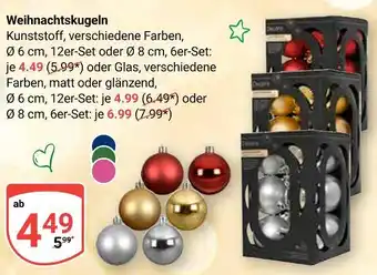 Globus Weihnachtskugeln kunststoff Angebot