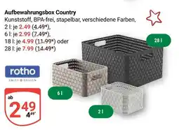 Globus Rotho aufbewahrungsbox country Angebot