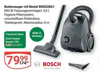 Globus Bosch bodensauger mit beutel bgds2ba1 Angebot