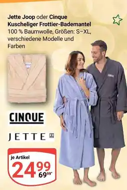 Globus Jette joop kuscheliger frottier-bademantel Angebot