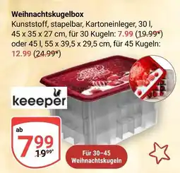 Globus Keeper weihnachtskugelbox Angebot