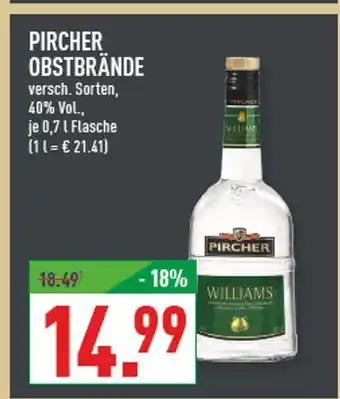 Marktkauf Pircher obstbrände williams Angebot