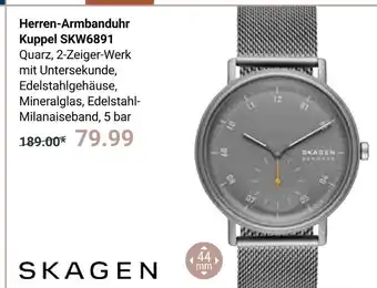 Globus Skagen herren-armbanduhr kuppel skw6891 Angebot