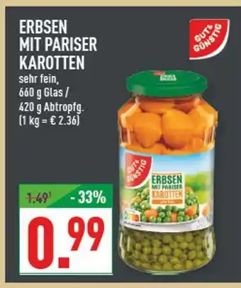 Marktkauf Gut & günstig erbsen mit pariser karotten Angebot