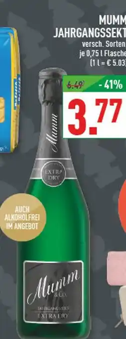 Marktkauf Mumm jahrgangssekt extra dry Angebot