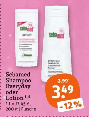 tegut Sebamed shampoo everyday Angebot