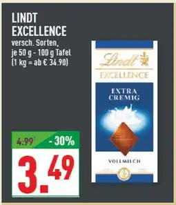 Marktkauf Lindt excellence extra cremig vollmilch Angebot