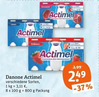 tegut Danone actimel erdbeere Angebot