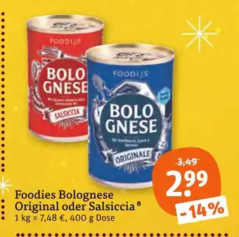 tegut Foodies bolognese original Angebot
