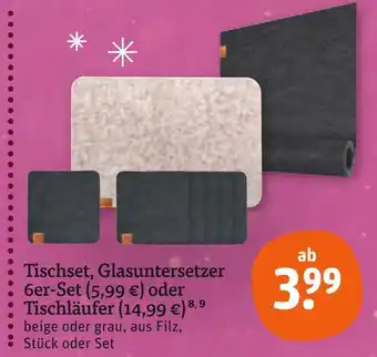 tegut Tischset, glasuntersetzer 6er-set Angebot