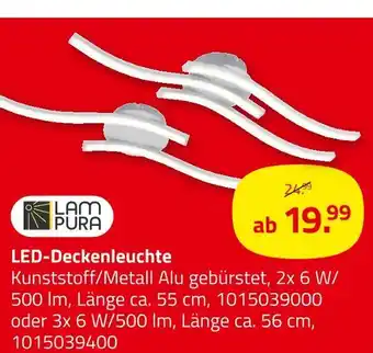ROLLER Lampura led-deckenleuchte 2x 6 w/500 lm Angebot