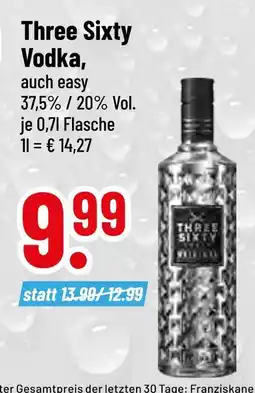 trinkgut Three sixty vodka auch easy Angebot
