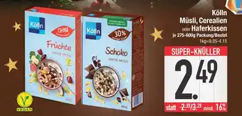 Edeka Kölln müsli, cerealien oder haferflocken Angebot