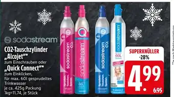 Edeka Sodastream co2-tauschzylinder „alcojet“* oder „quick connect“ Angebot