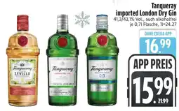 Edeka Tanqueray imported london dry gin Angebot