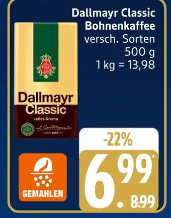 Marktkauf Dallmayr classic bohnenkaffee Angebot