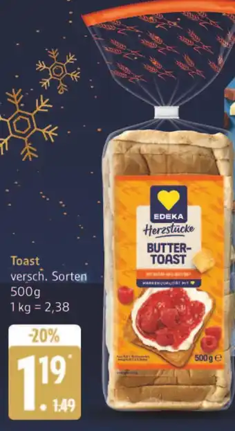 Marktkauf Edeka herzstücke butter-toast Angebot