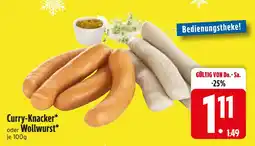 Edeka Curry-knacker oder wollwurst Angebot