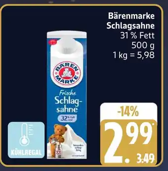 Marktkauf Bärenmarke schlagsahne Angebot