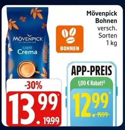 Marktkauf Mövenpick caffè crema bohnen Angebot