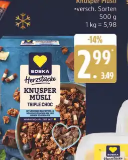 Marktkauf Edeka herzstücke knusper müsli triple choc Angebot