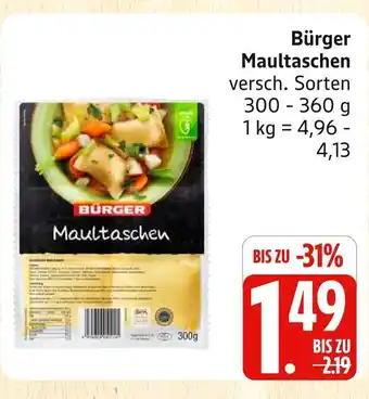 Marktkauf Bürger maultaschen Angebot