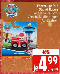 Marktkauf Paw patrol marshall pup squad racers Angebot