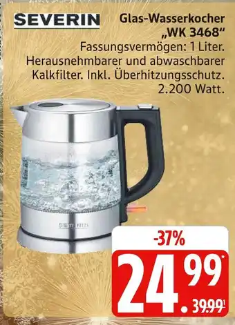 Marktkauf Severin glas-wasserkocher wk 3468 Angebot