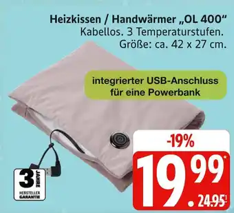 Marktkauf Heizkissen / handwärmer ol 400 Angebot