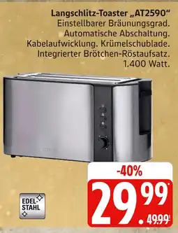Marktkauf Langschlitz-toaster „at2590“ Angebot