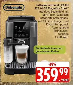 Marktkauf Delonghi kaffeevollautomat ecam 223.61.gb magnifica start Angebot