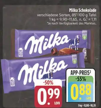 E-Center Milka schokolade Angebot