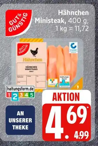 Edeka Gut & günstig hähnchen ministeak Angebot