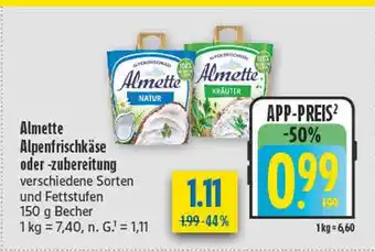 diska Almette alpenfrischkäse natur Angebot