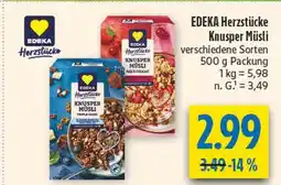 diska Edeka herzstücke knusper müsli triple choc Angebot