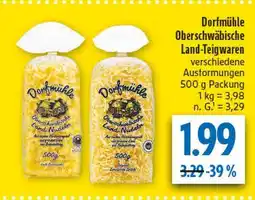 diska Dorfmühle oberschwäbische land-teigwaren Angebot