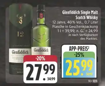 E-Center Glenfiddich single malt scotch whisky Angebot
