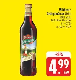 E-Center Wilthener gebirgskräuter likör Angebot