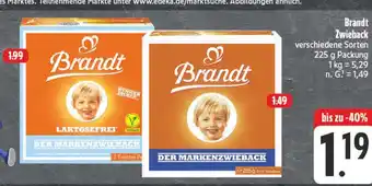 E-Center Brandt laktosefrei der markenzwieback Angebot