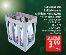 Marktkauf Lichtenauer oder bad liebenwerda natürliches mineralwasser Angebot