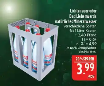 Marktkauf Lichtenauer oder bad liebenwerda natürliches mineralwasser Angebot