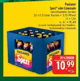 Marktkauf Paulaner spezi Angebot