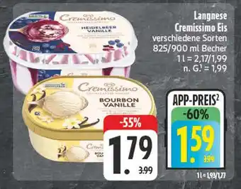 E-Center Langnese cremissimo heidelbeer vanille Angebot