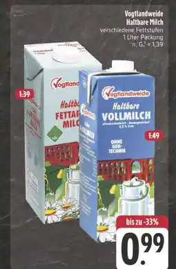 E-Center Vogtlandweide haltbare fettarme milch Angebot