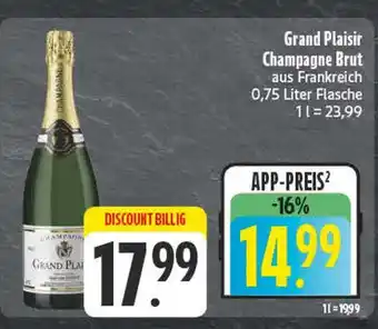 E-Center Grand plaisir champagne brut Angebot