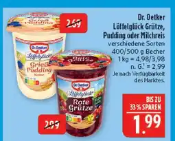 Marktkauf Dr. oetker löffelglück grütze Angebot