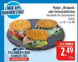 Marktkauf Matjes-, bismarck- oder seelachsbrötchen Angebot