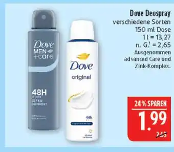 Marktkauf Dove deospray Angebot