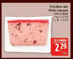 Marktkauf Preiselbeer oder pfeffer leberpaté Angebot